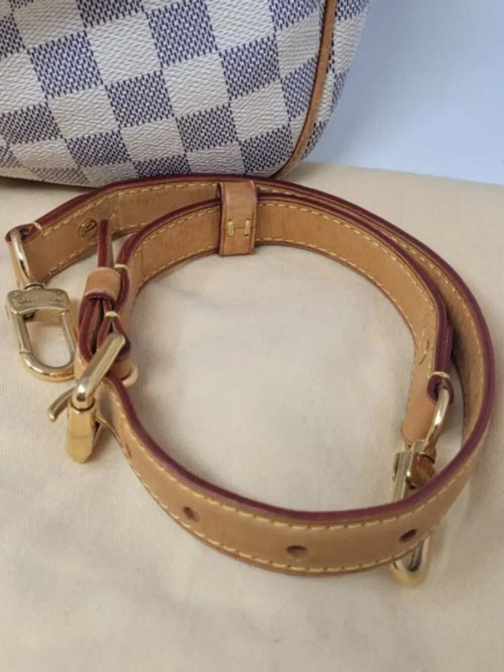 LOUIS VUITTON Damier Azur Canvas Evora MM Tote Bag